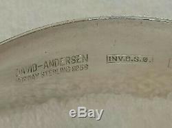 Vintage Sterling Silver David Andersen Norway Modernist Bangle Bracelet