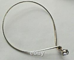Vintage Swedish Modernist 830S Pege Alton Choker Amethyst Collar Necklace