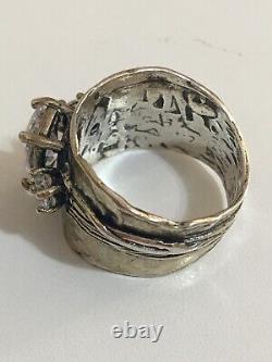 Vintage? Unique? 925 Sterling Silver? Princess Cut? CZ Ring S 6.5 Handmade