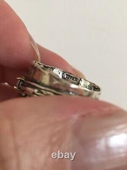 Vintage? Unique? 925 Sterling Silver? Princess Cut? CZ Ring S 6.5 Handmade