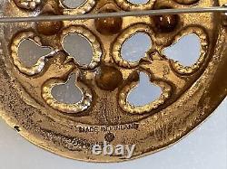 Vintage Viking Celtic Brass/Bronze Brooch Pin By Kalevala Koru, Finland