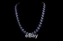 Volmer Bahner Sterling Silver & Blue Enamel'Butterfly' Necklace Length 53 cm