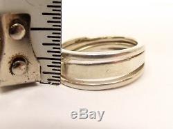 Vtg Anna Greta Eker Sterling Silver Ring Sz 7.75 Norwegian Modernist Norway Coil