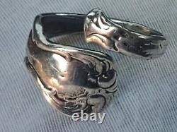 Vtg Cellini Sterling Silver Ladies Bypass Spoon Snake Ring Scandinavian Jewelry