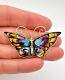 Vtg David Andersen Norway Sterling Silver Colorful Enamel Butterfly Pin 2 1/4