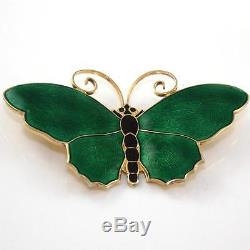 Vtg David Andersen Sterling Silver Modernist Enamel Butterfly Pin Brooch LDA29