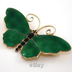 Vtg David Andersen Sterling Silver Modernist Enamel Butterfly Pin Brooch LDA29