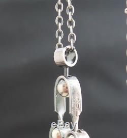 Vtg Erik Granit of Finland Modernist Sterling Silver Pendant Necklace 4 3/4