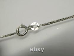 Vtg Hallmarked Scandinavian 925 Sterling Silver Amber Modernist Pendant with Chain