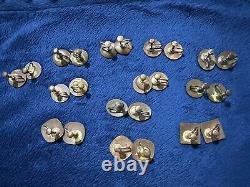 Vtg Lot 12 Pr Mid Century Modern Scandinavian Copper Enamel Screw Back Earrings