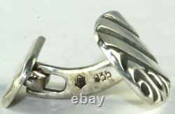 Vtg Scandinavian European 835 Silver Cufflinks