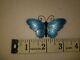 Vtg Sterling 925S Norway DA David Andersen Signed Blue Enamel Butterfly Brooch