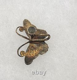 Vtg. Sterling Silver Enamel Butterfly Screw-on Earrings Kristian Hestenes Norwy
