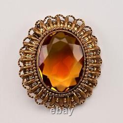 WEST GERMANY Original Vintage Brilliant Cut Soviet Era Estate Pendant Brooch Pin