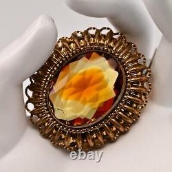 WEST GERMANY Original Vintage Brilliant Cut Soviet Era Estate Pendant Brooch Pin