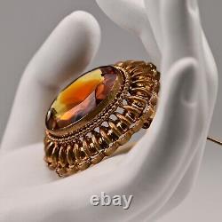 WEST GERMANY Original Vintage Brilliant Cut Soviet Era Estate Pendant Brooch Pin