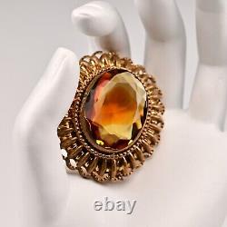 WEST GERMANY Original Vintage Brilliant Cut Soviet Era Estate Pendant Brooch Pin