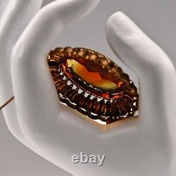 WEST GERMANY Original Vintage Brilliant Cut Soviet Era Estate Pendant Brooch Pin