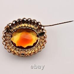 WEST GERMANY Original Vintage Brilliant Cut Soviet Era Estate Pendant Brooch Pin