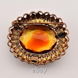 WEST GERMANY Original Vintage Brilliant Cut Soviet Era Estate Pendant Brooch Pin