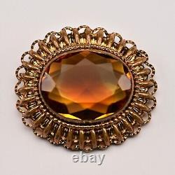 WEST GERMANY Original Vintage Brilliant Cut Soviet Era Estate Pendant Brooch Pin